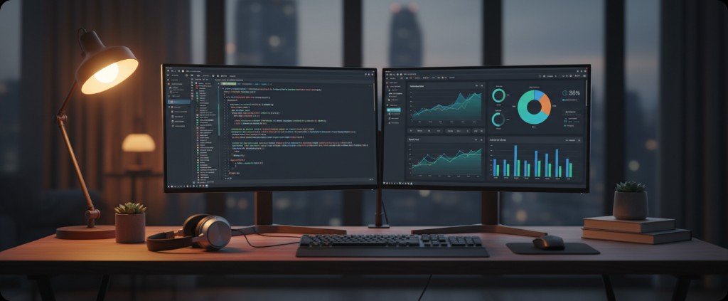 Dual-monitor engineering setup